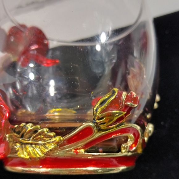 Butterfly Rose Enamel Glass Mug With Spoon Set Valentine's Day - Picture 12 of 15